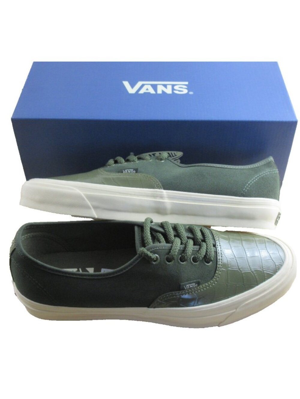Vans Men's Lx Authentic 44 Obsidian Fern Green Sand White shoes Size 11 NIB